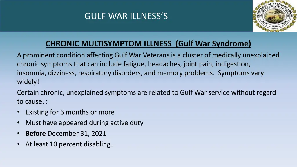 gulf war illness s