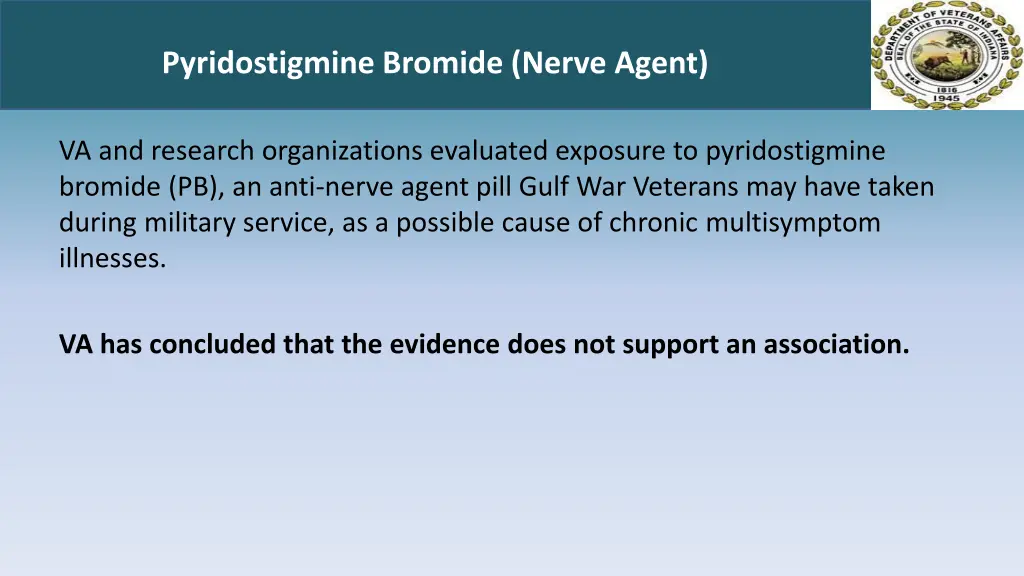 pyridostigmine bromide nerve agent