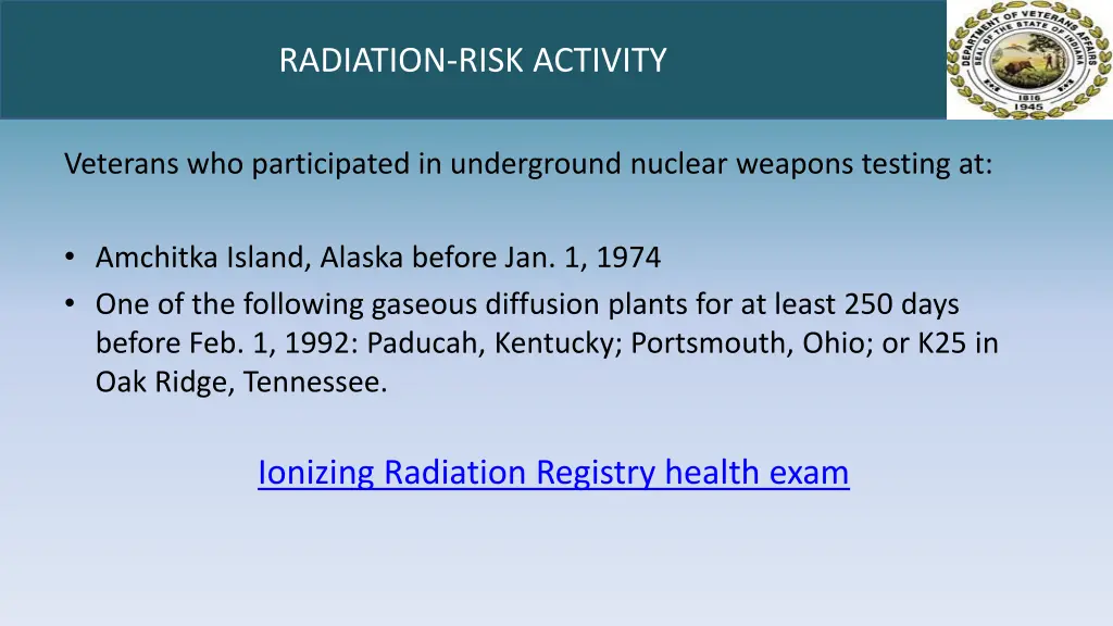 radiation risk activity 1