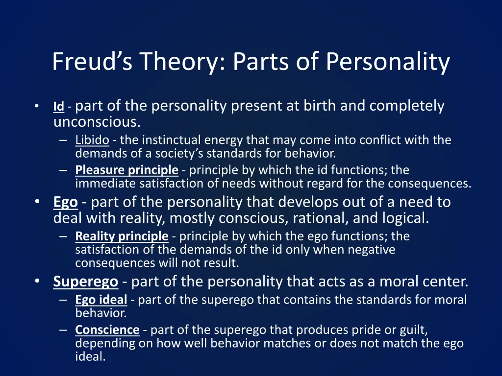 freud s theory parts of personality