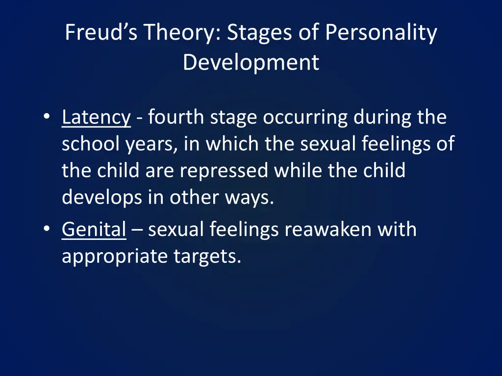 freud s theory stages of personality development 4