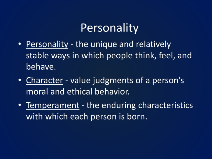 personality