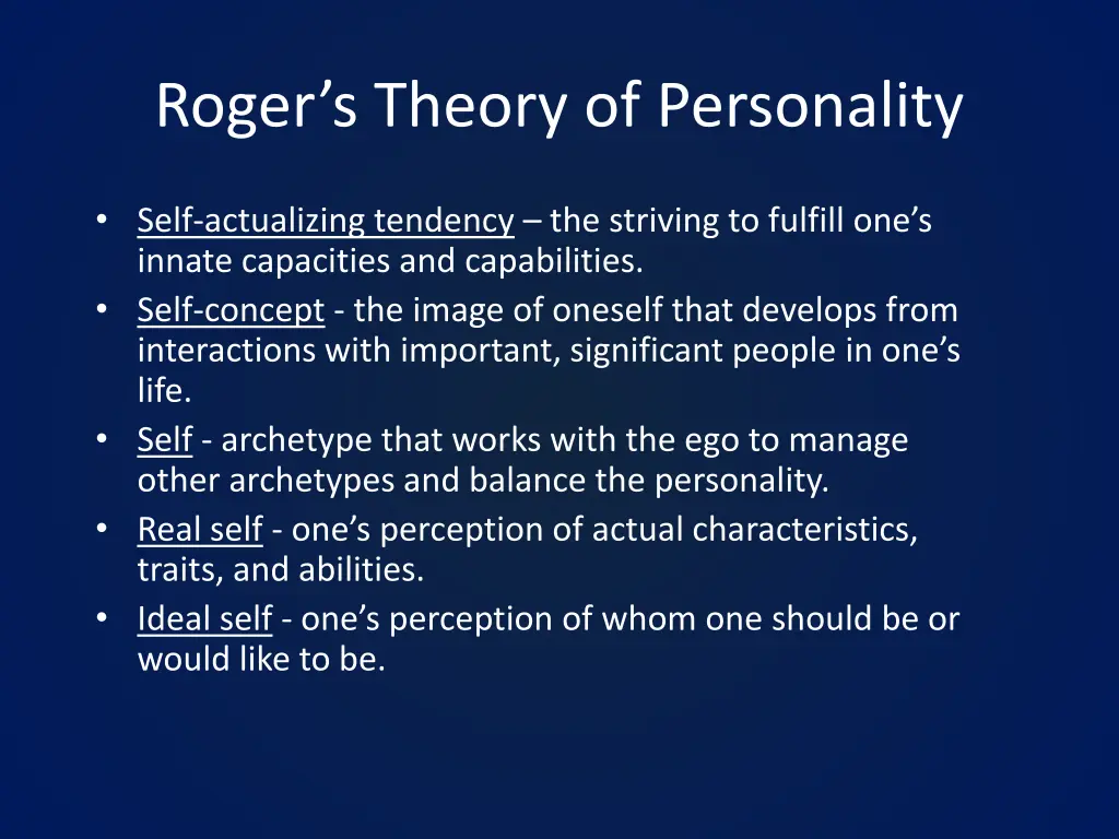 roger s theory of personality