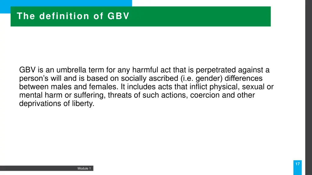 the definition of gbv 1