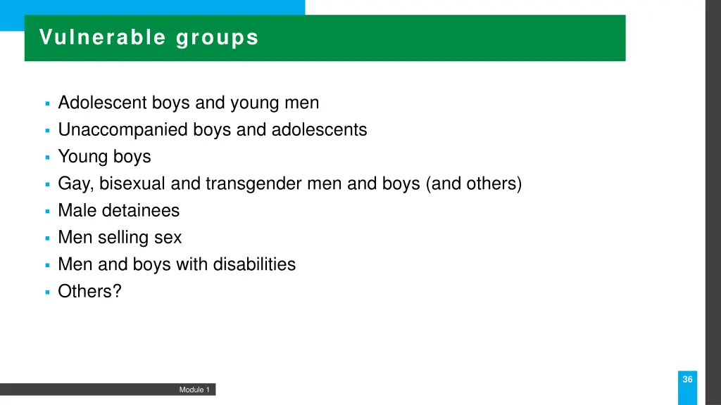 vulnerable groups