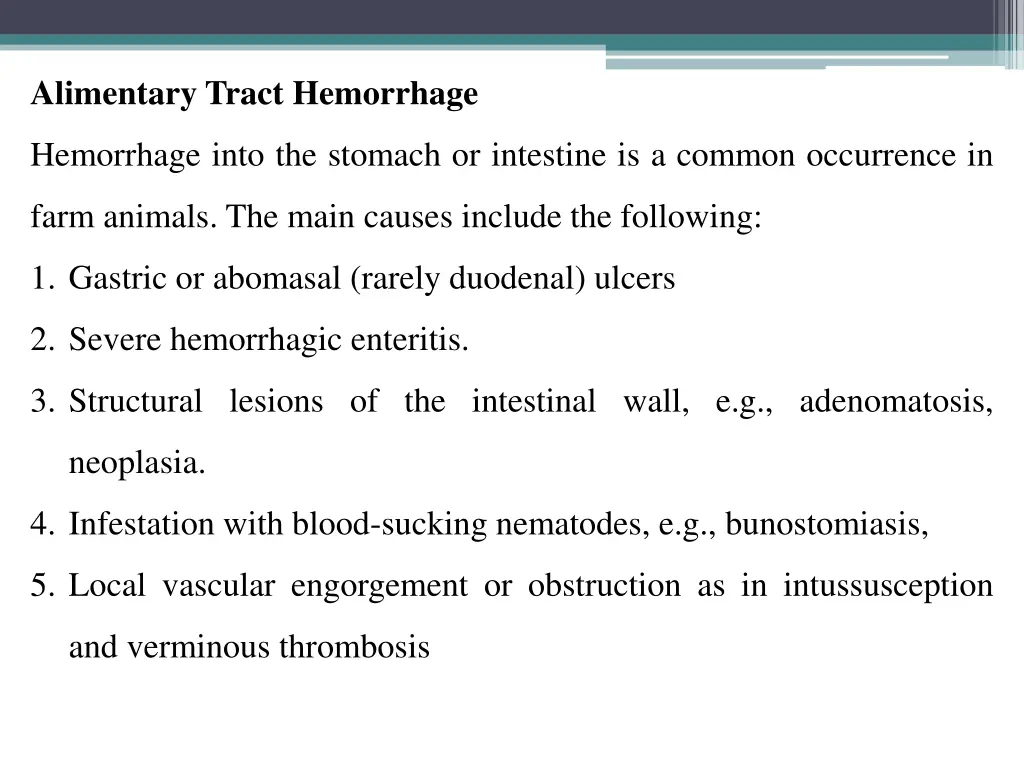 alimentary tract hemorrhage