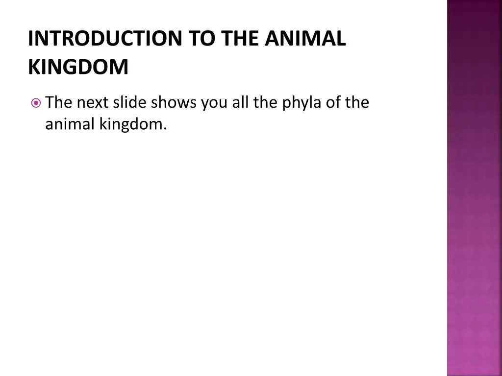 introduction to the animal kingdom