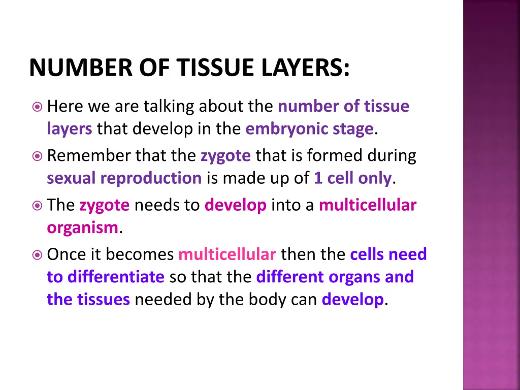 number of tissue layers