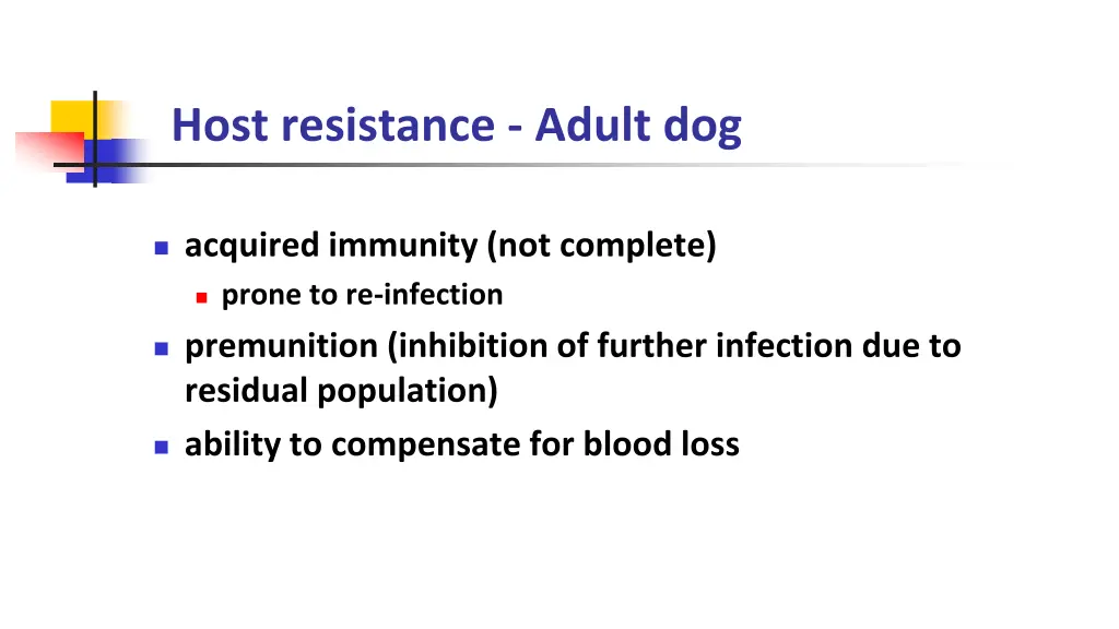 host resistance adult dog