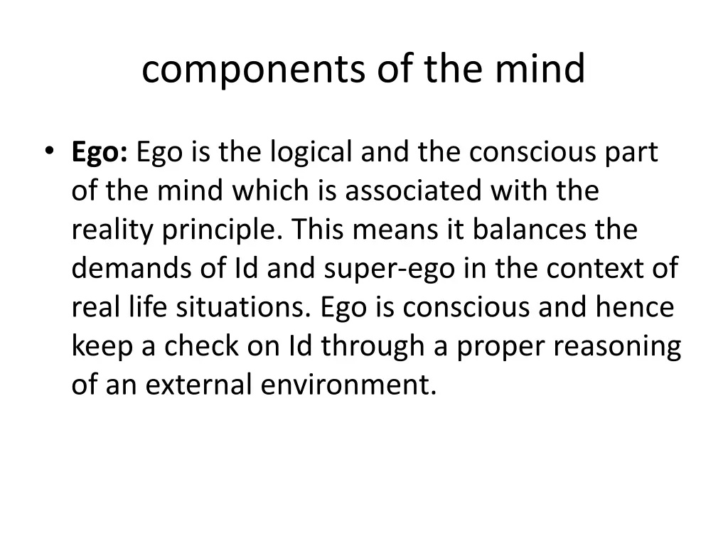 components of the mind 2