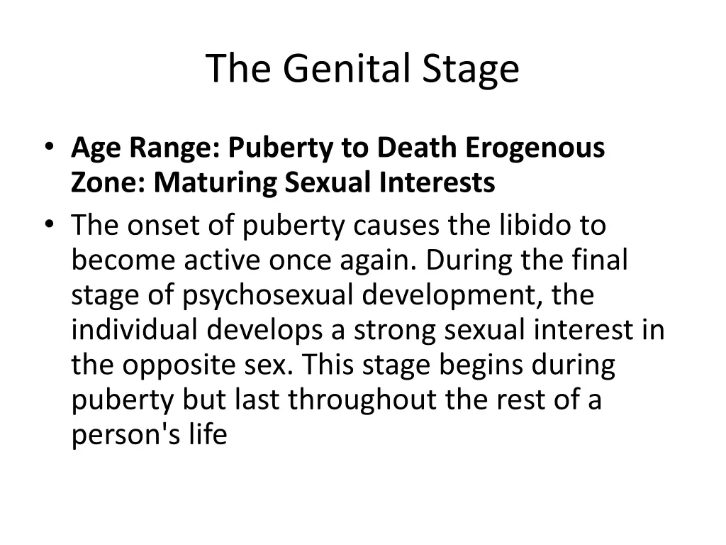 the genital stage