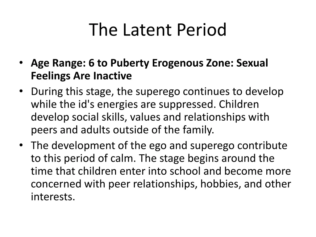 the latent period