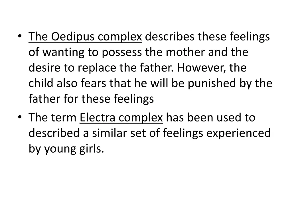 the oedipus complex describes these feelings