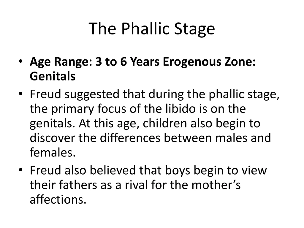 the phallic stage