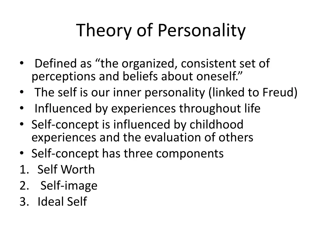 theory of personality