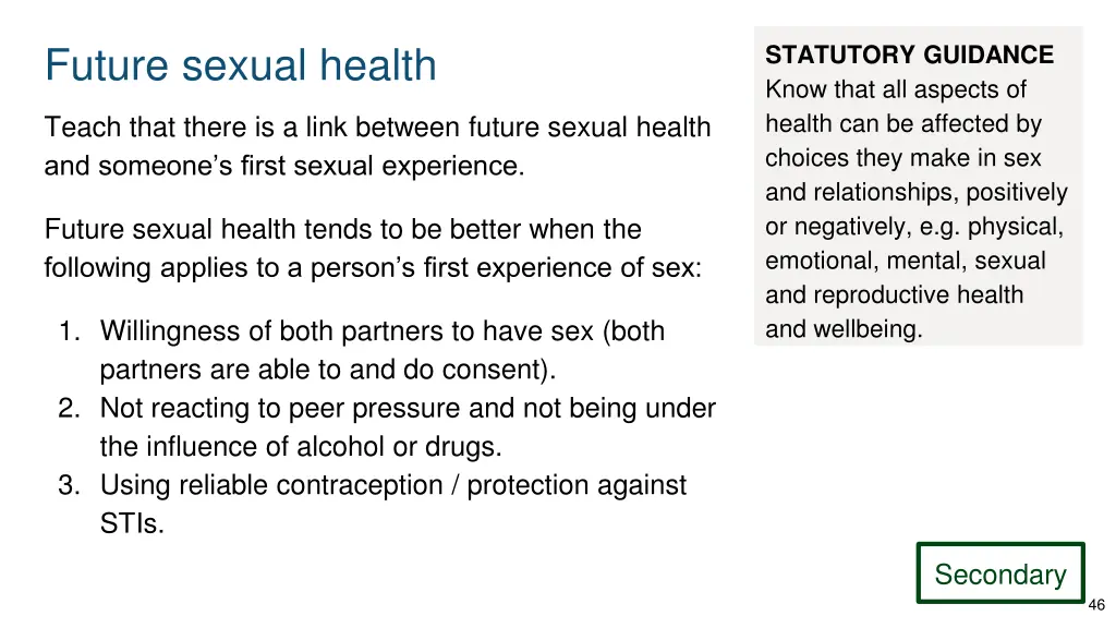 future sexual health