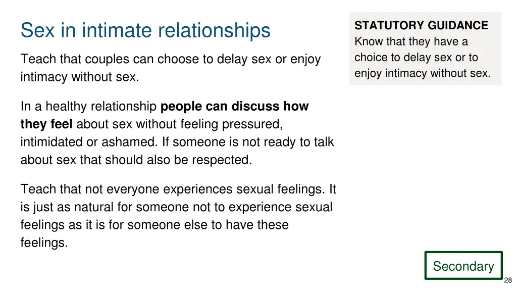 sex in intimate relationships