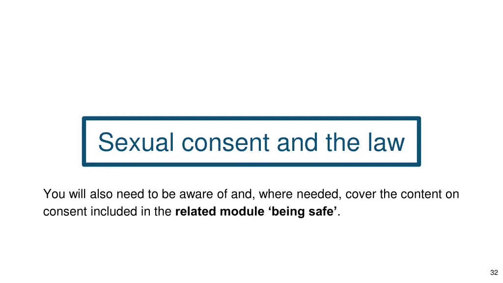 sexual consent and the law