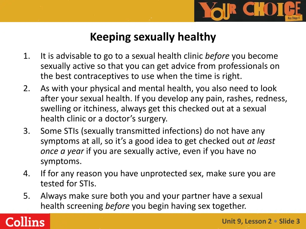 keeping sexually healthy