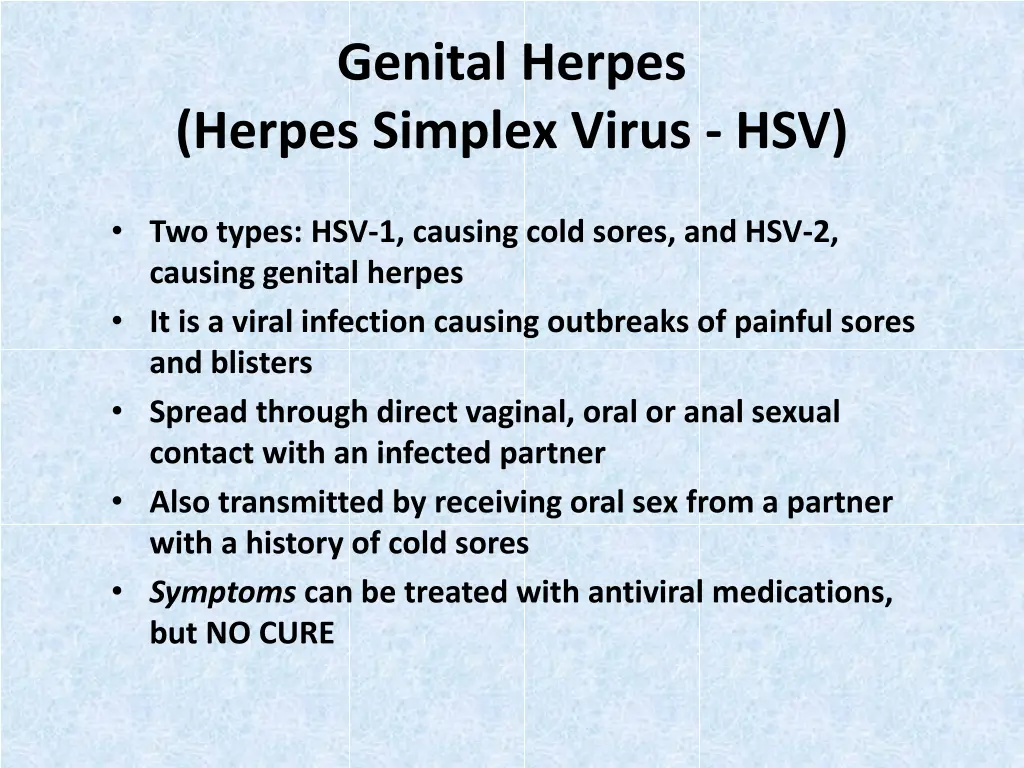 genital herpes herpes simplex virus hsv