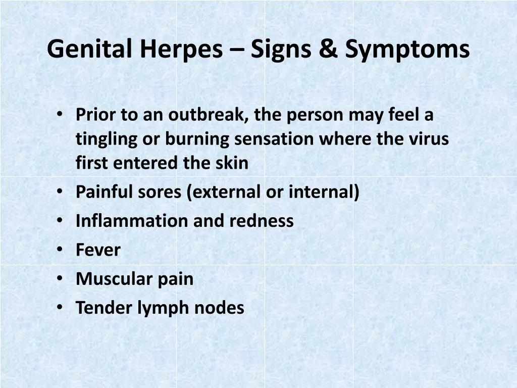 genital herpes signs symptoms