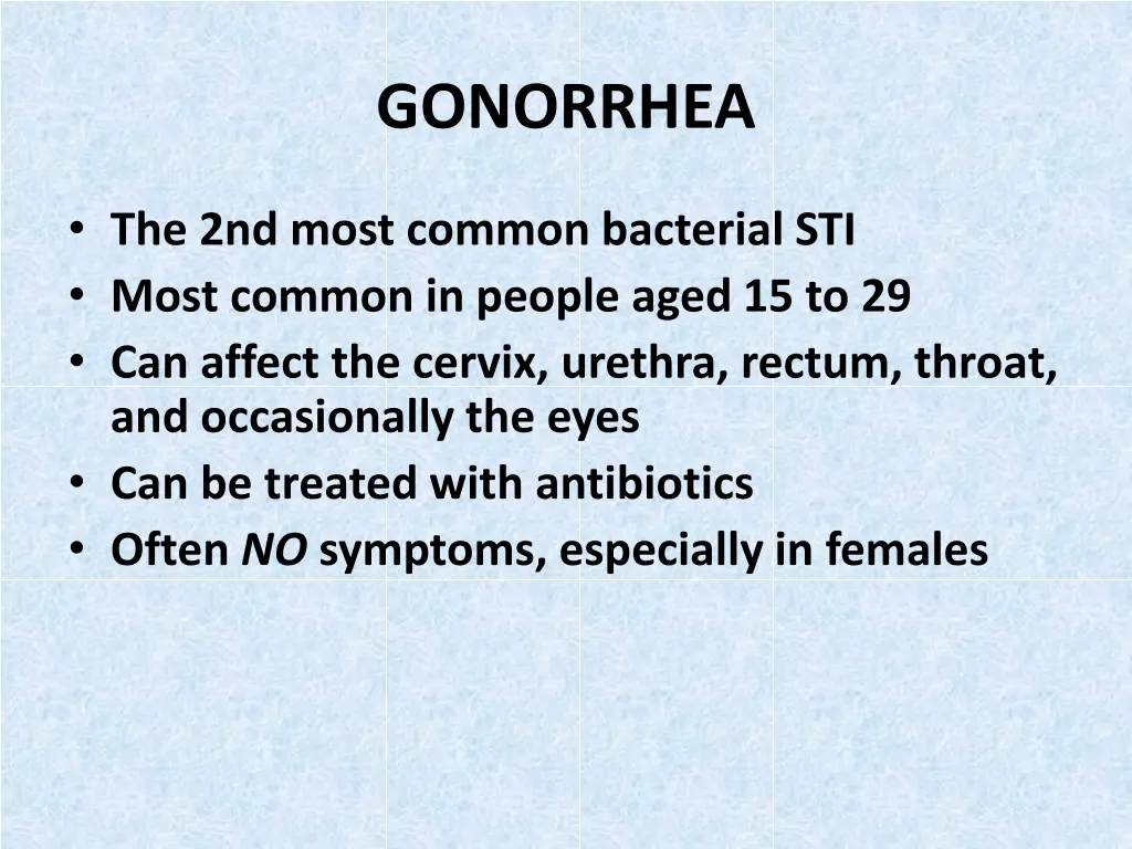 gonorrhea