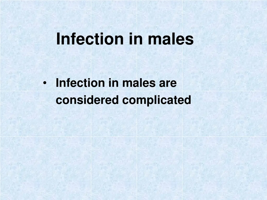 infection in males