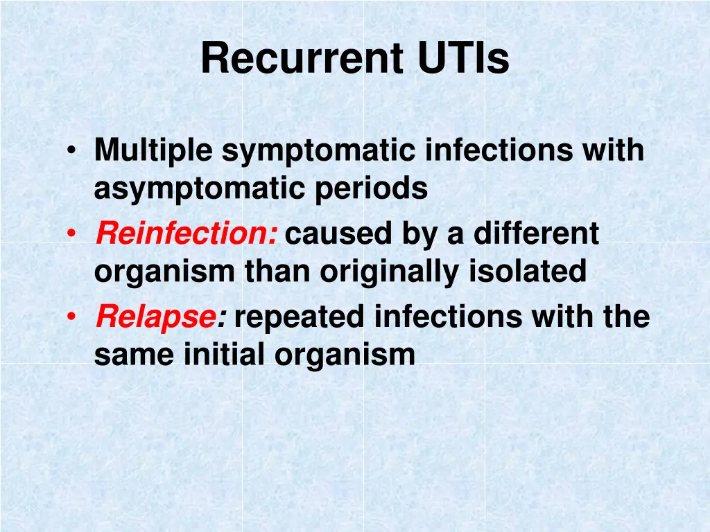 recurrent utis