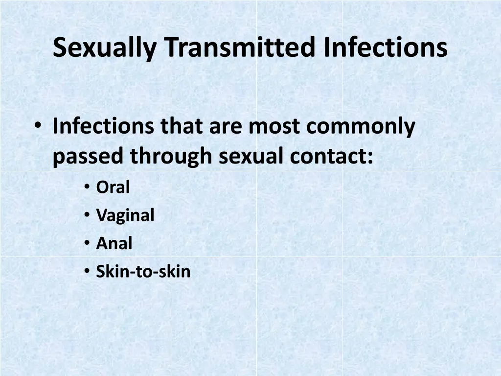 sexually transmitted infections