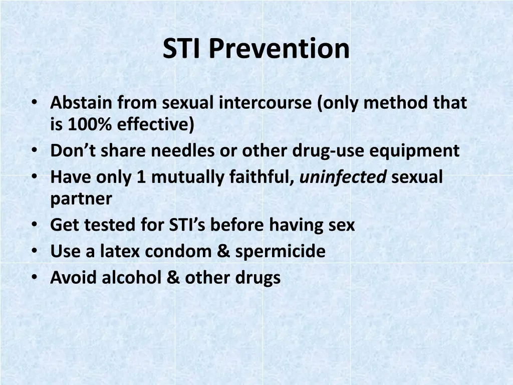 sti prevention