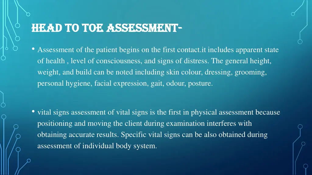 head to toe assessment head to toe assessment 1