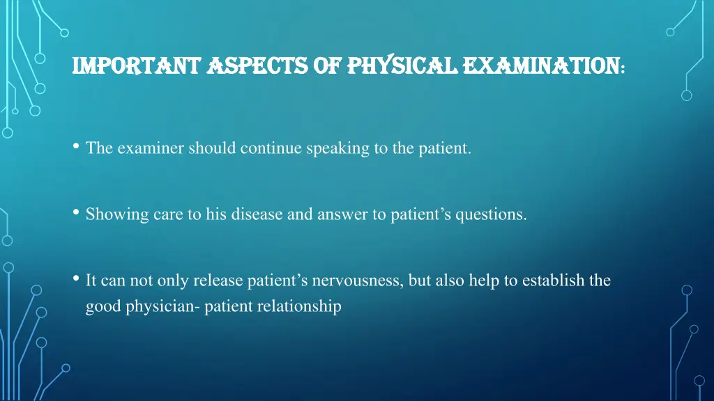 important aspects of physical examination