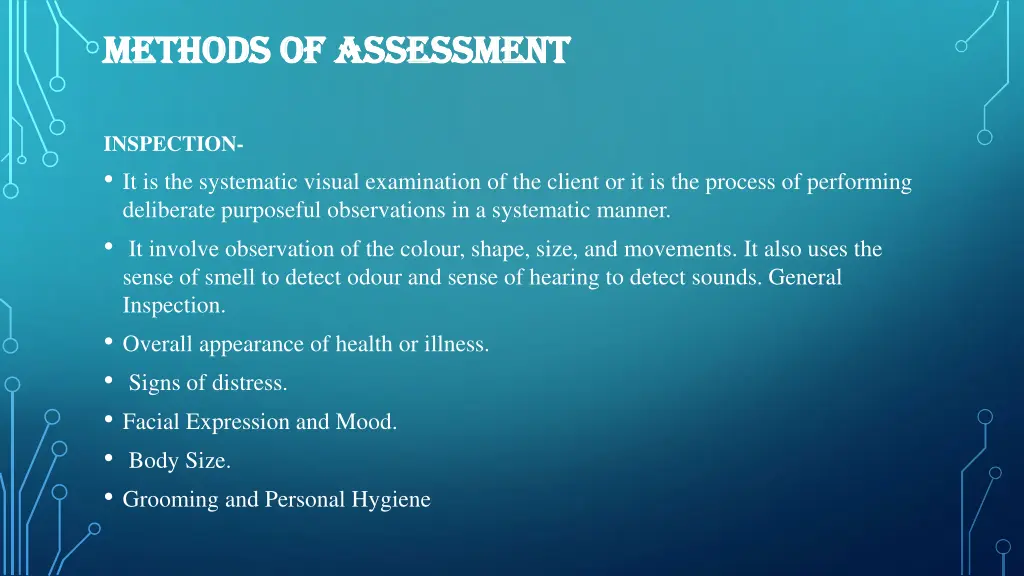 methods of assessment methods of assessment