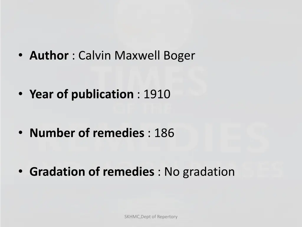 author calvin maxwell boger