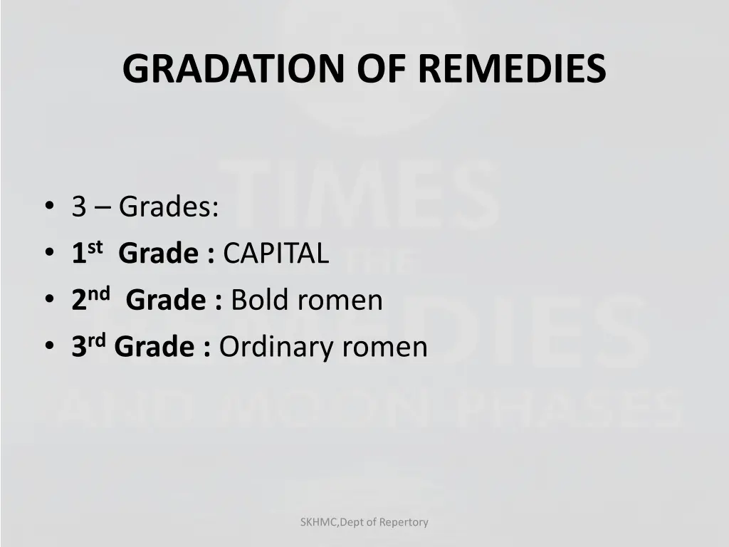 gradation of remedies