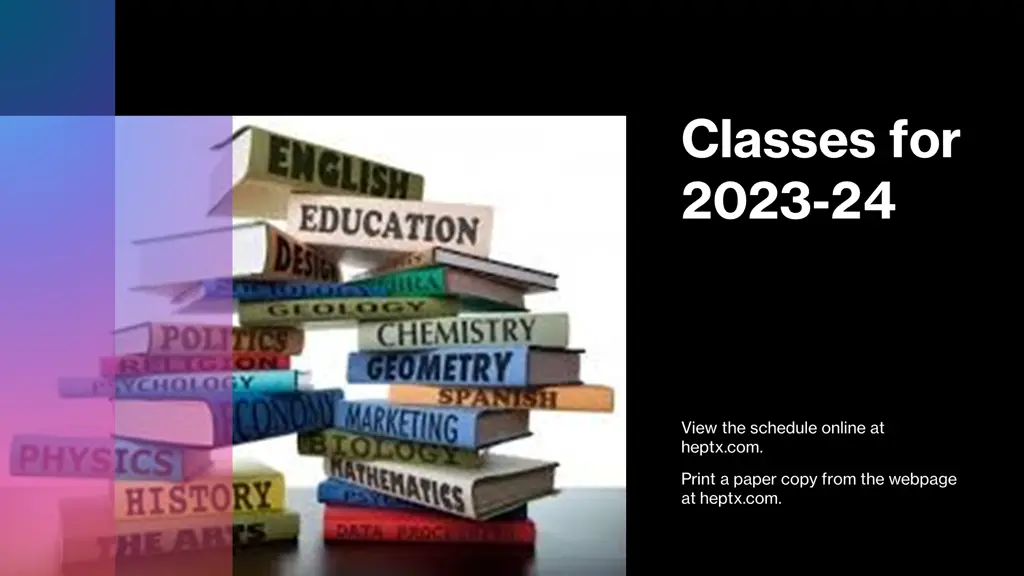 classes for 2023 24