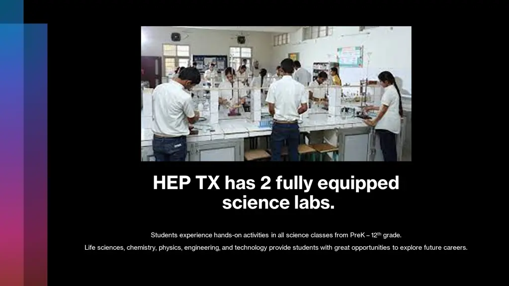 hep tx has 2 fully equipped science labs