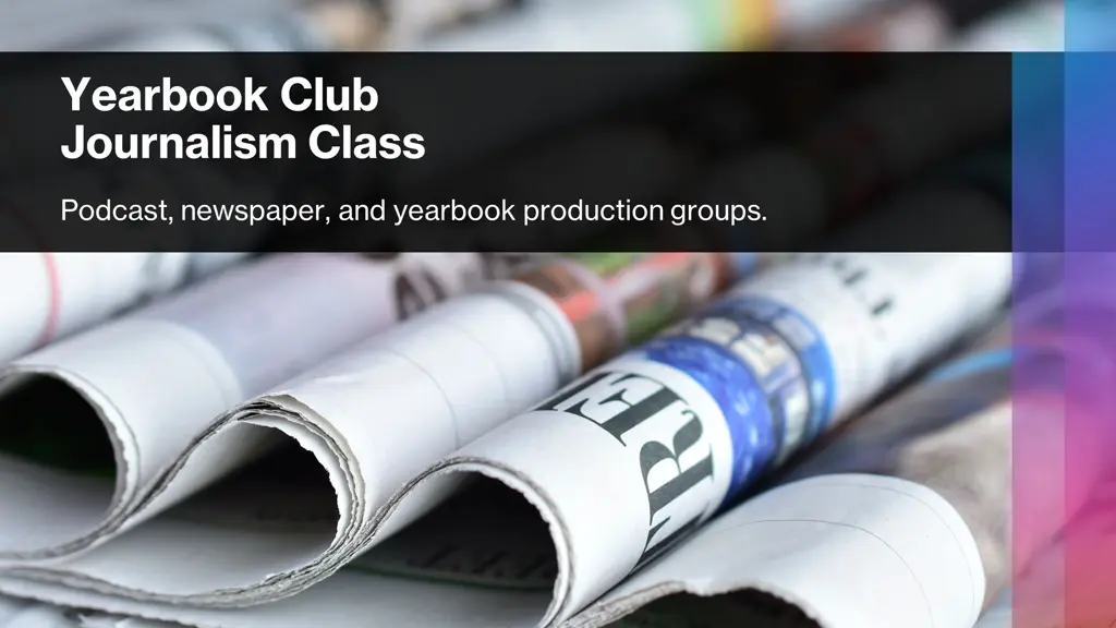 yearbook club journalism class