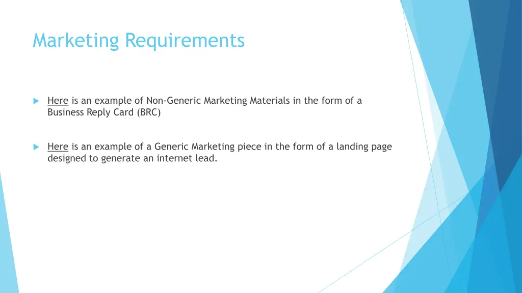 marketing requirements 1