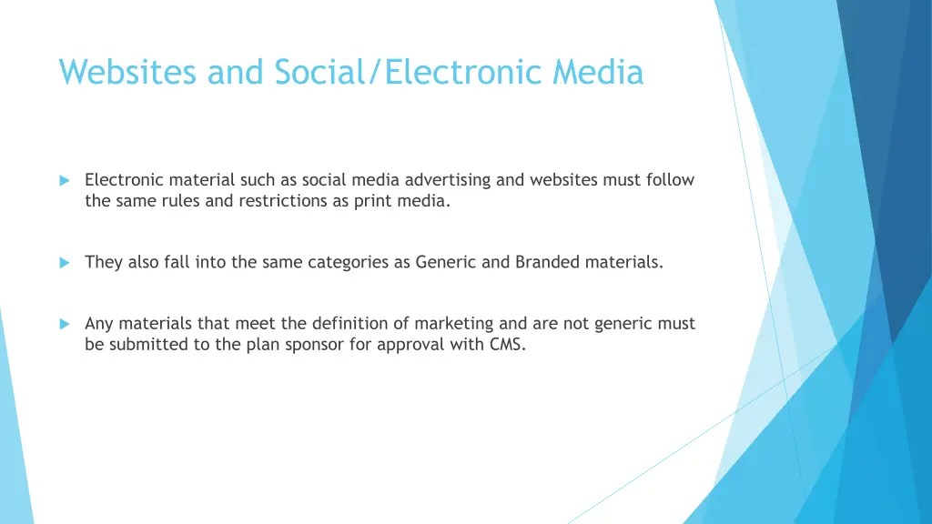 websites and social electronic media