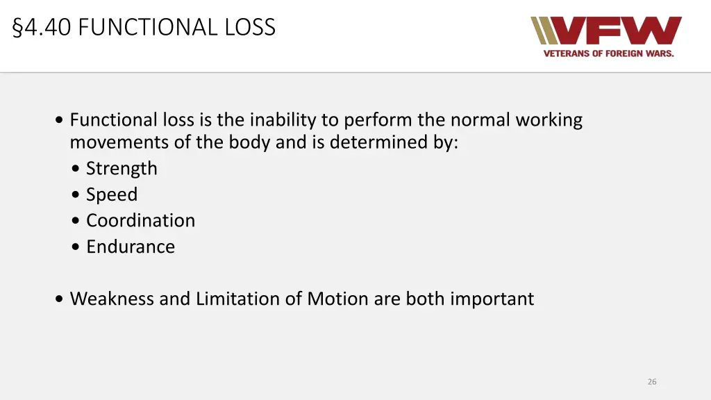 4 40 functional loss