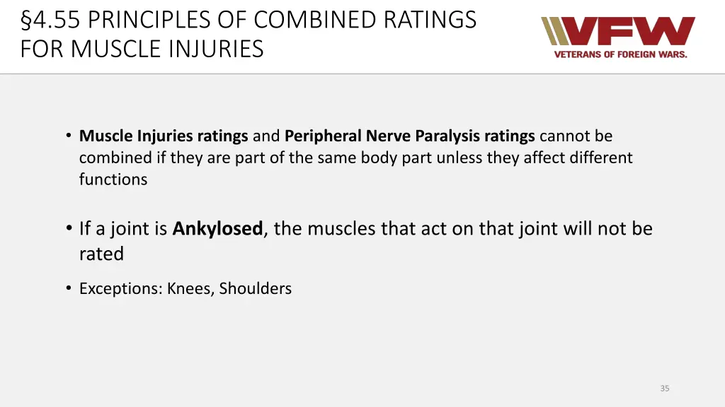 4 55 principles of combined ratings for muscle 1