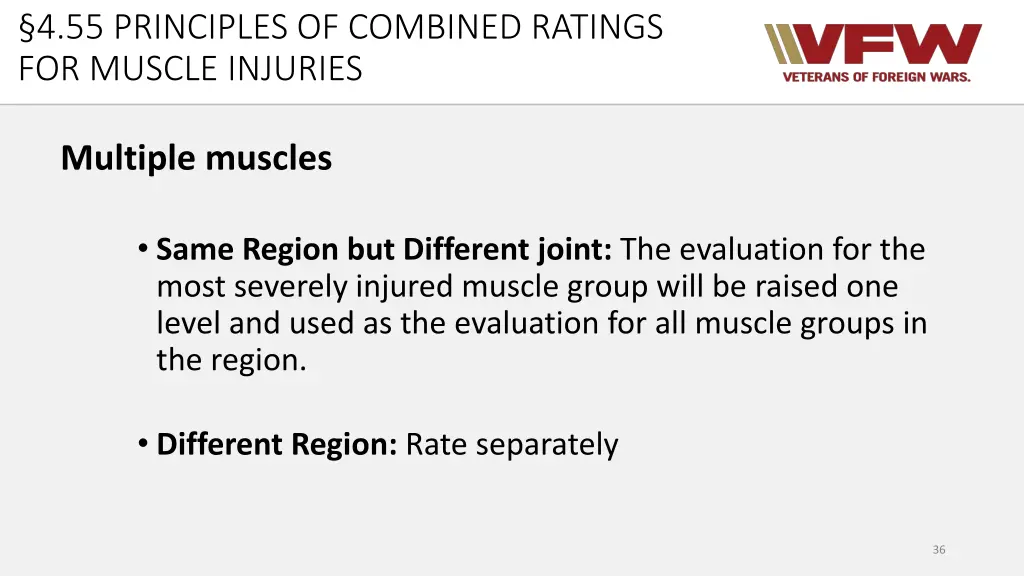 4 55 principles of combined ratings for muscle 2