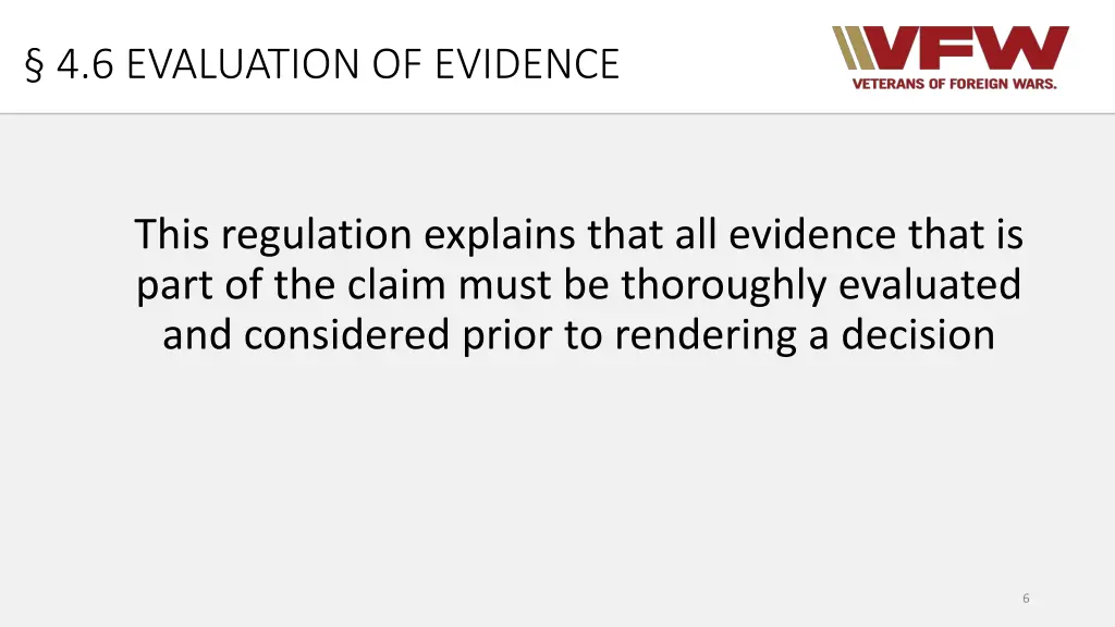 4 6 evaluation of evidence