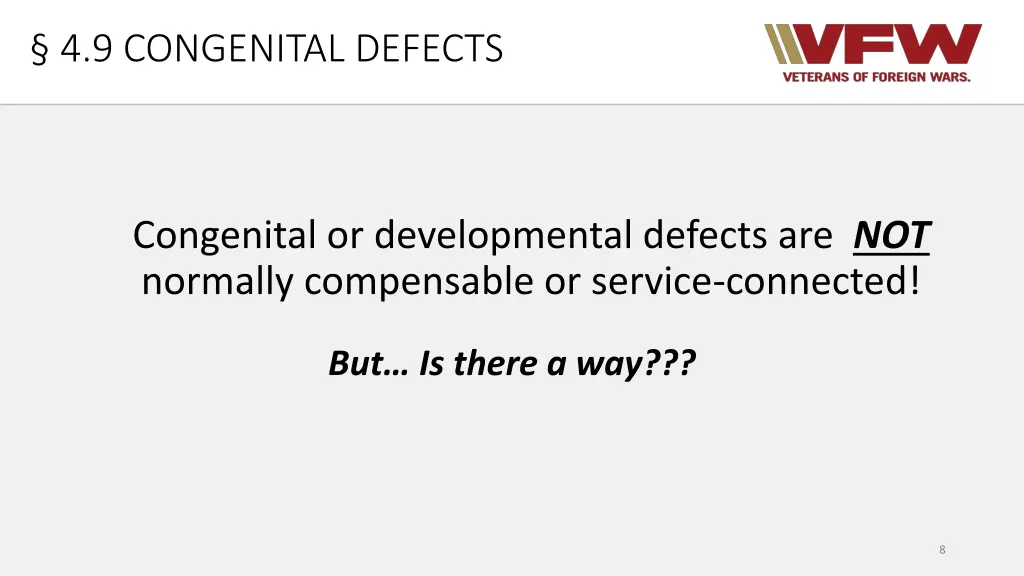 4 9 congenital defects