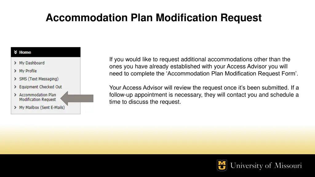 accommodation plan modification request