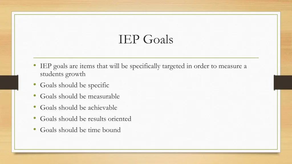 iep goals