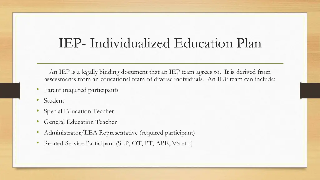 iep individualized education plan