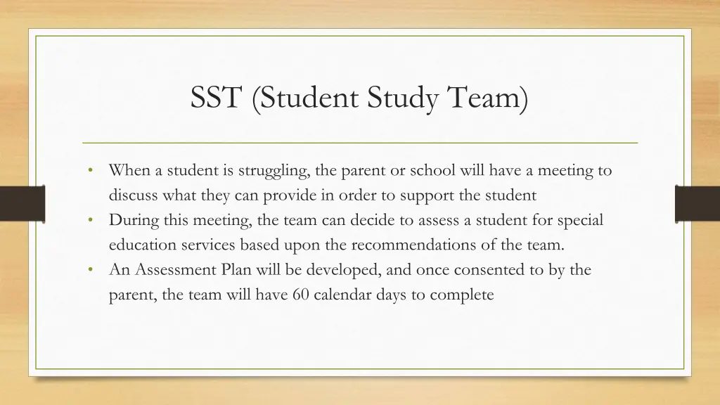 sst student study team