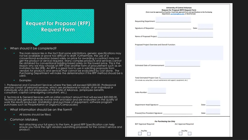 request for proposal rfp request form